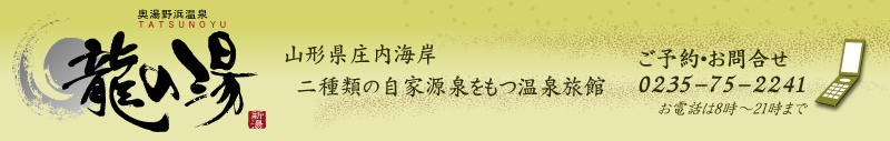 山形県庄内海岸 湯野浜温泉 龍の湯 山形県庄内海岸 湯野浜温泉 龍の湯